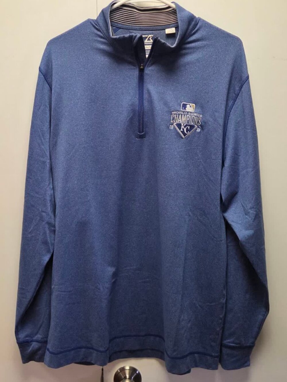 Cutter & Buck Royals Quarter Zip Mens L 2015 World Series Champions KC
